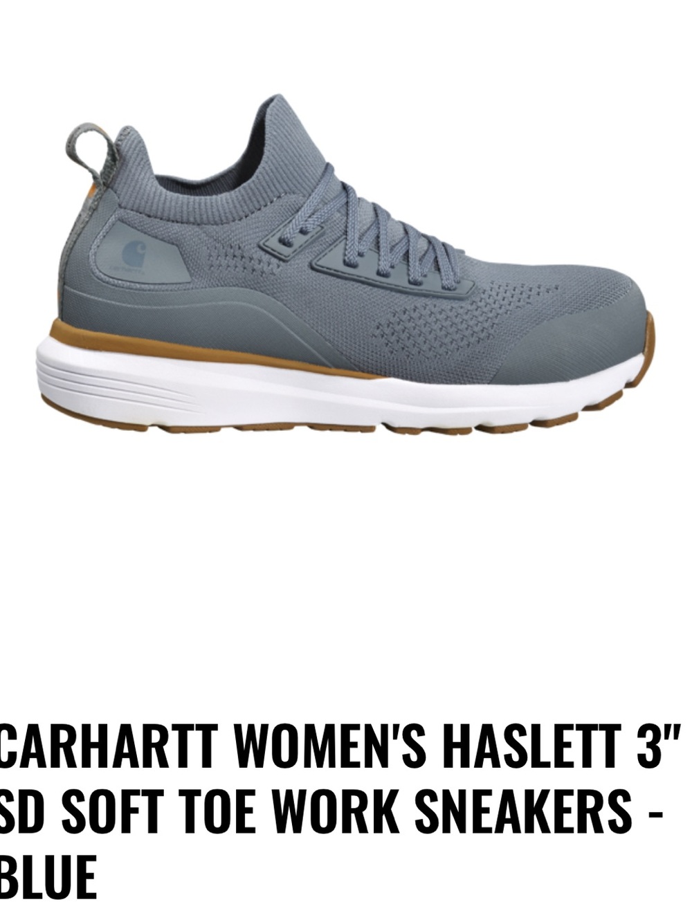Carhartt Women's Knit Work Sneaker - Gray Blue with White Sole